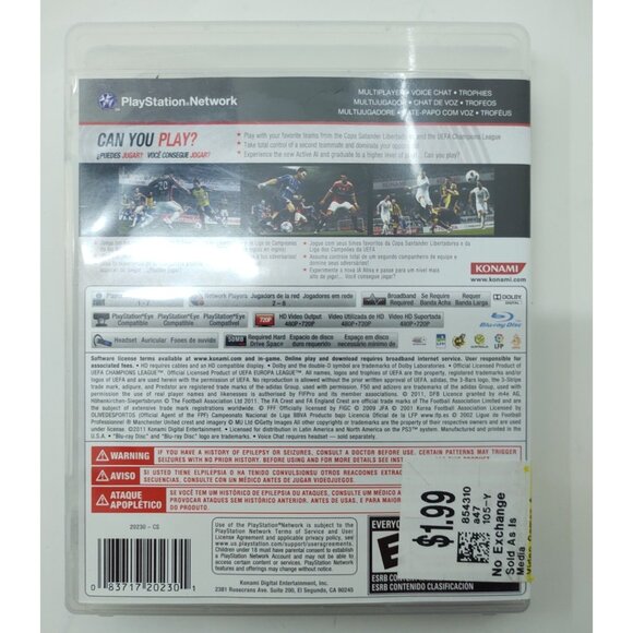 Pro Evolution Soccer PES 2012 (Sony PlayStation 3, PS3) Video Game - Picture 2 of 4